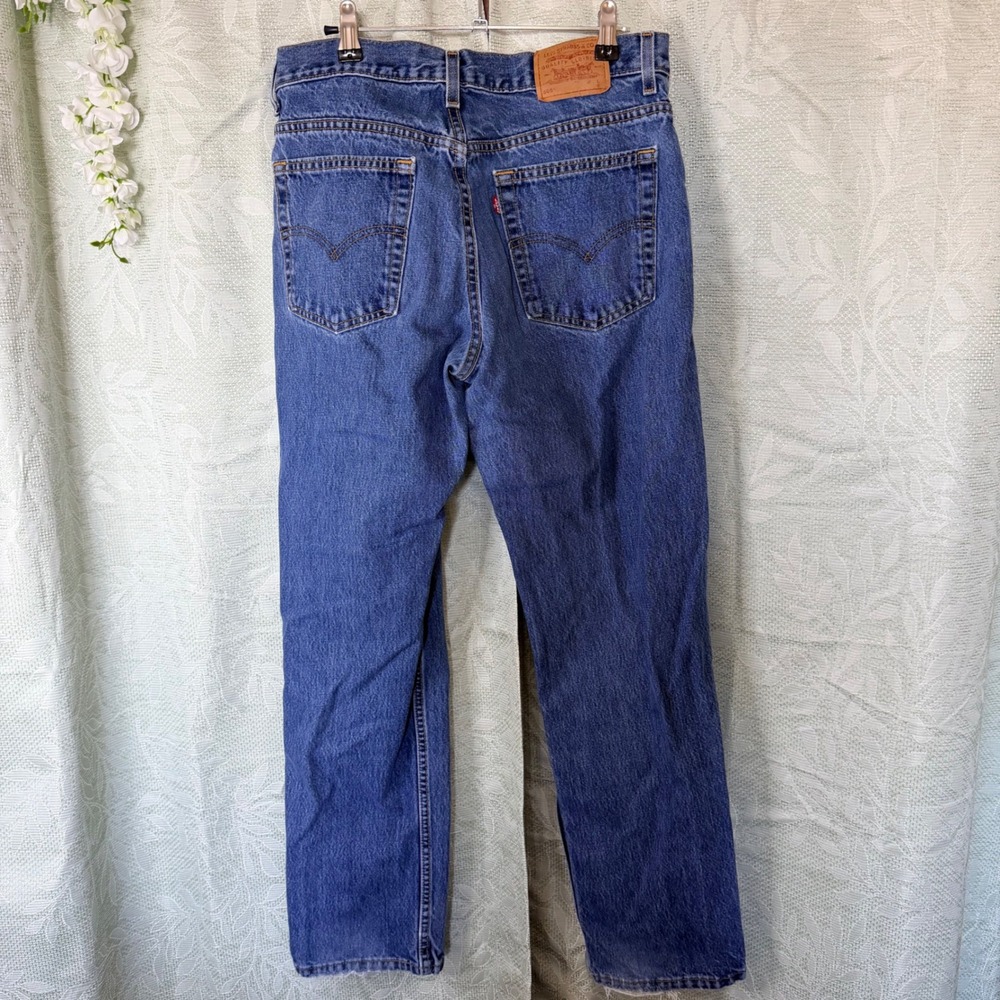 VTG Levis 505 Womens 12M Medium Wash Straight Leg Jeans USA 100% Cotton 90s Y2K
